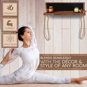 Yoga Storage Mat Shelf Wall Mount Rack with Chalkboard *new*